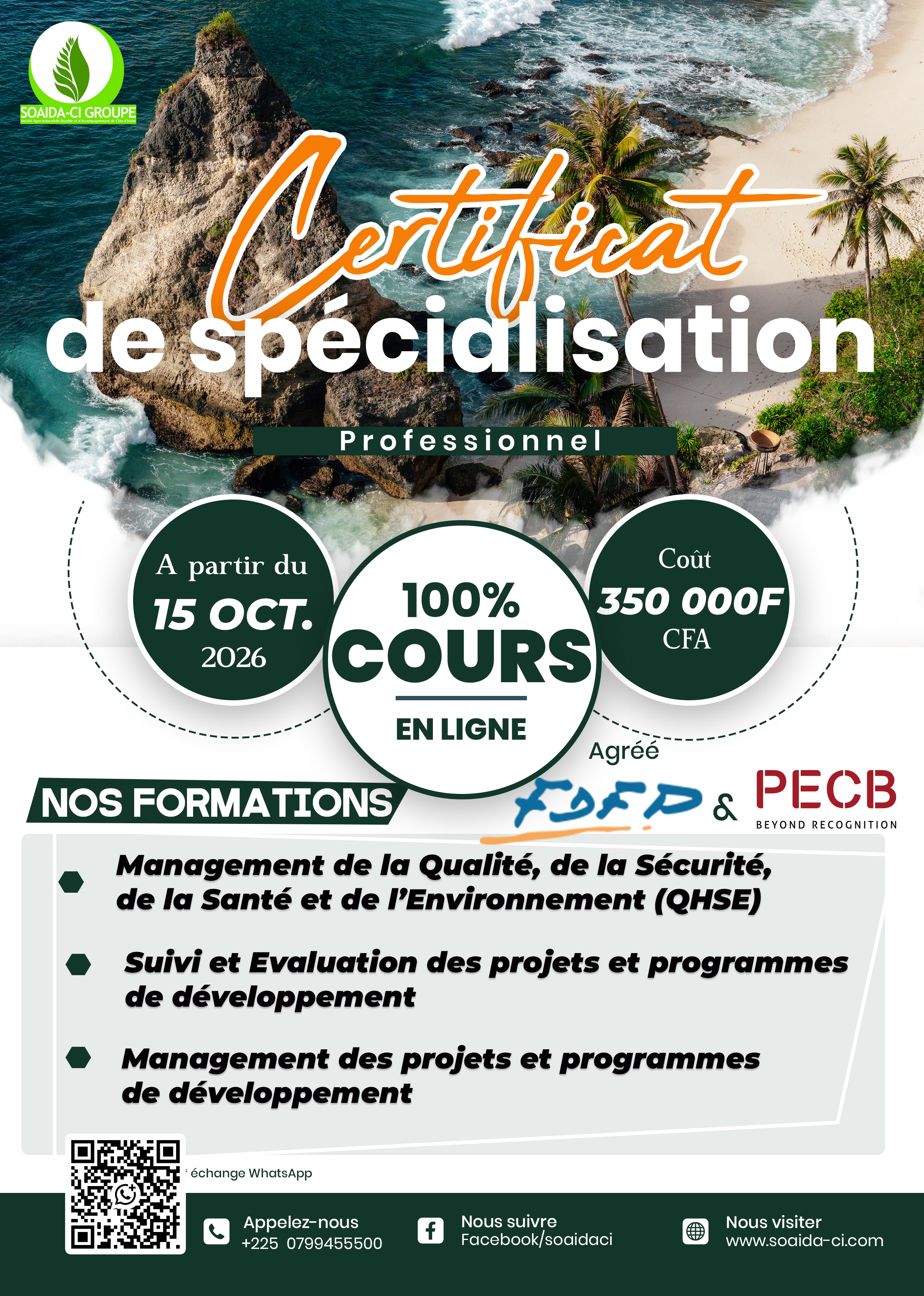 Formation Certificat Pro Octobre 2026